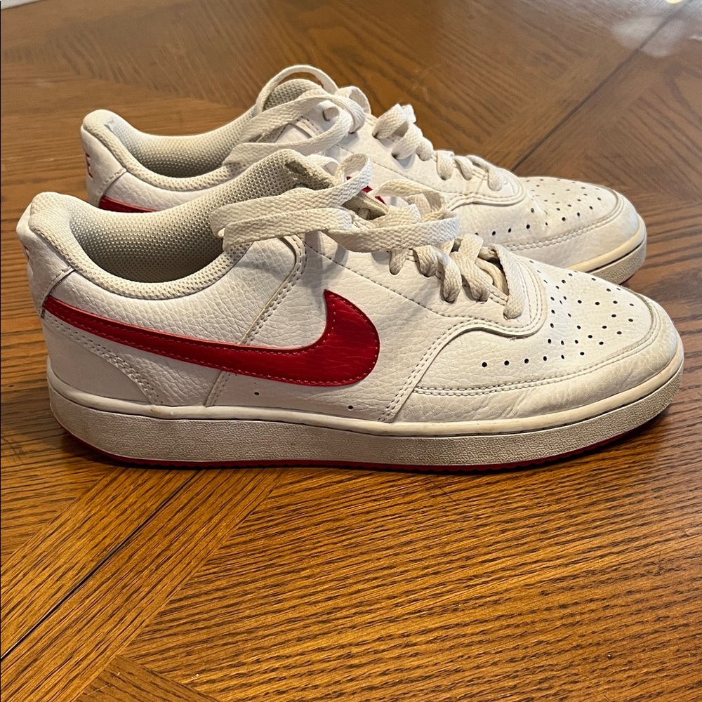 Nike White and Red Sneakers